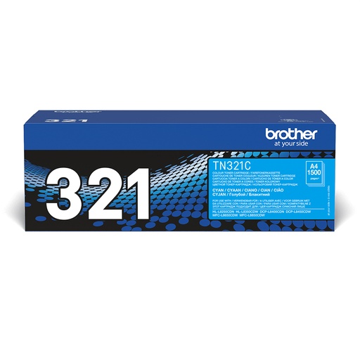 [56511] Brother TN-321C Kit toner cyan, 1.500 Pages ISO/IEC 19798 pour Brother DCP-L 8400/8450/HL-L 8250