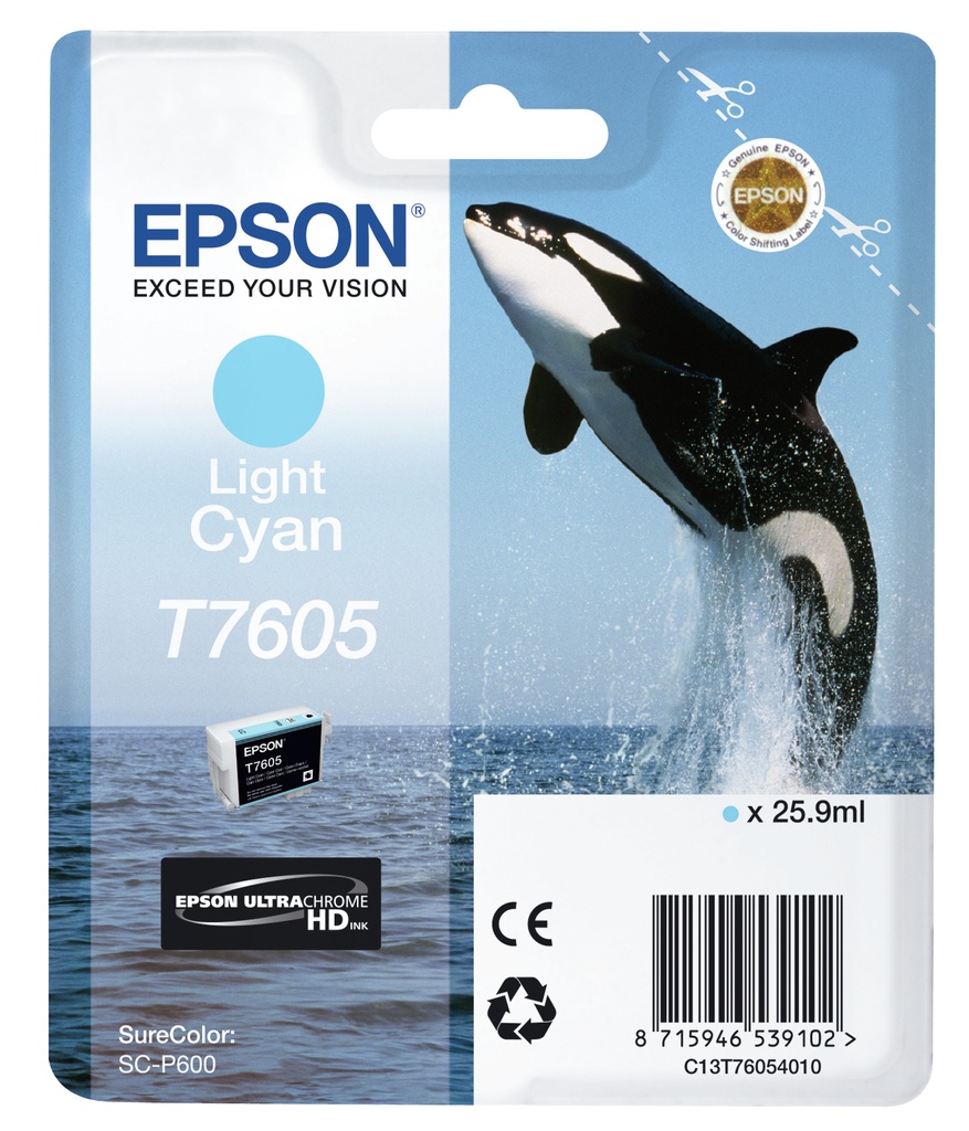 Epson C13T76054010 - Cartouche d'encre cyan, 2 400 pages