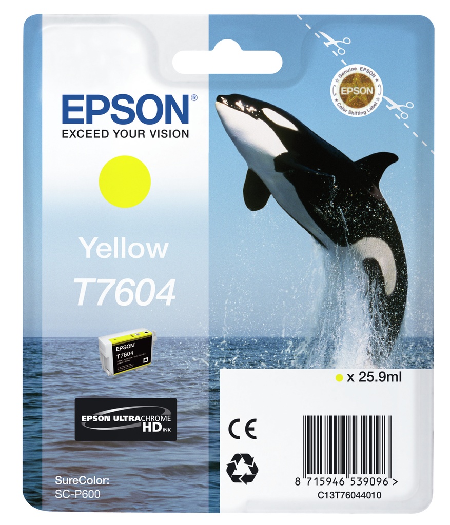Epson C13T76044010 - Cartouche d'encre jaune, 1 400 pages