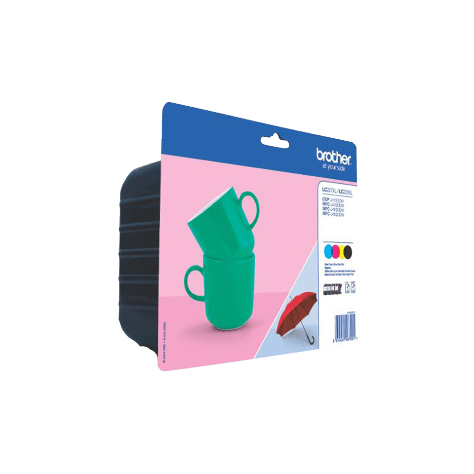 Brother LC227XLVALBP - Cartouche d'encre multipack couleurs, 4 x 1 200 pages