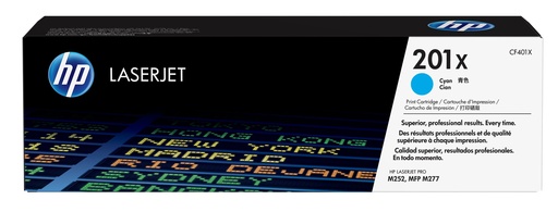 [58739] HP 201X toner LaserJet Cyan grande capacité authentique