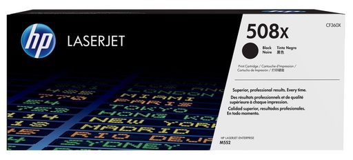 [58925] HP CF360X/508X Cartouche toner noir, 12.500 Feuilles ISO/IEC 19798 pour HP CLJ M 552/E 55040