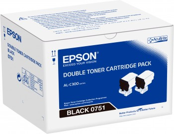 Epson C13S050751 - Toner noir, 2 x 7 300 pages