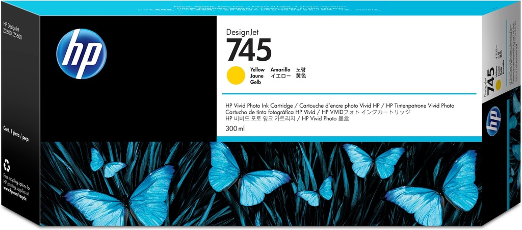 HP F9K02A/745 - Cartouche d'encre jaune