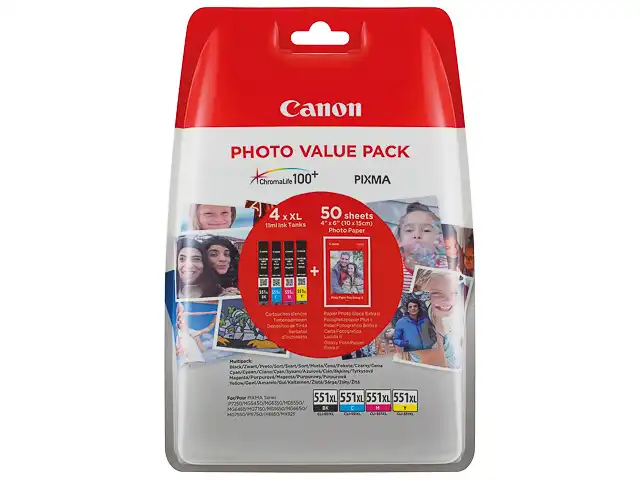 Canon 6443B006 - Cartouche d'encre multipack couleurs haute capacité (Pack de 3)