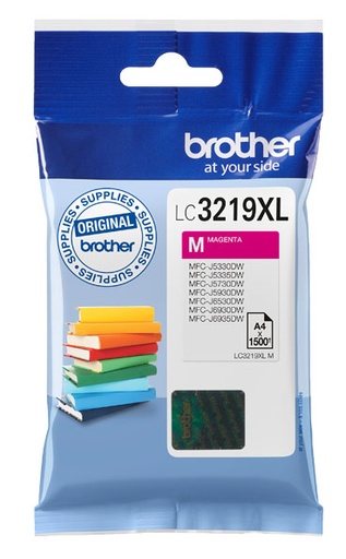 [63486] Brother LC-3219XLM Cartouche d'encre magenta, 1.500 Feuilles ISO/IEC 24711 pour Brother MFC-J 5330