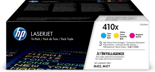 [63546] HP 410X 3-pack High Yield Cyan/Magenta/Yellow Original LaserJet Toner Cartridges toner cartridge