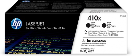 [63583] HP 410X 2-pack High Yield Black Original LaserJet Toner Cartridges toner cartridge