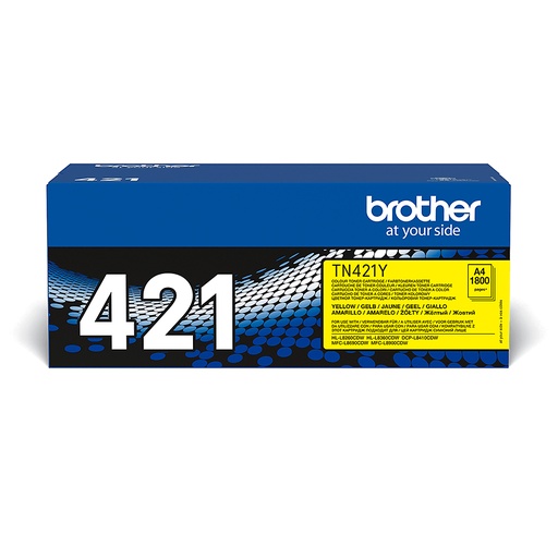 [63910] Brother TN-421Y Kit toner jaune, 1.800 Feuilles ISO/IEC 19752 pour Brother HL-L 8260/8360