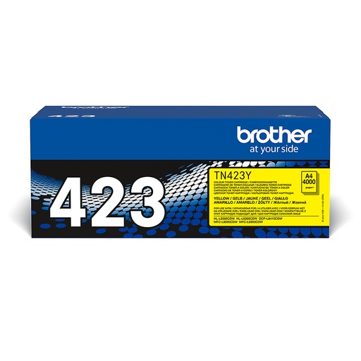 [63958] Brother TN-423Y Kit toner jaune haute capacité, 4.000 Feuilles ISO/IEC 19752 pour Brother HL-L 8260/8360