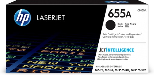[64020] HP CF450A/655A Cartouche toner noir, 12.500 Feuilles ISO/IEC 19752 pour HP LaserJet M 652/681