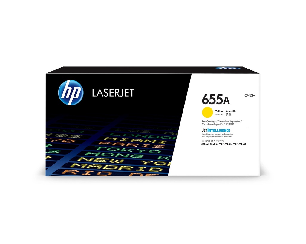 HP CF452A/655A - Toner jaune, 10 500 pages