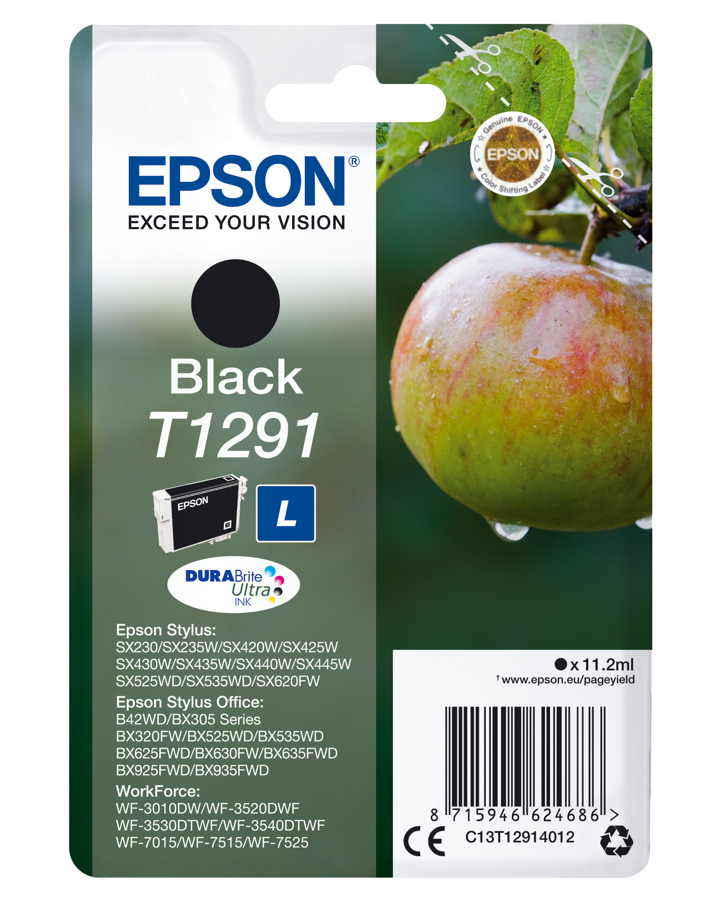 Epson C13T12914012 - Cartouche d'encre noire, 380 pages