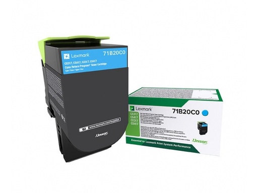 [66850] Lexmark 71B20C0 Cartouche de toner 1 pièce(s) Original Cyan