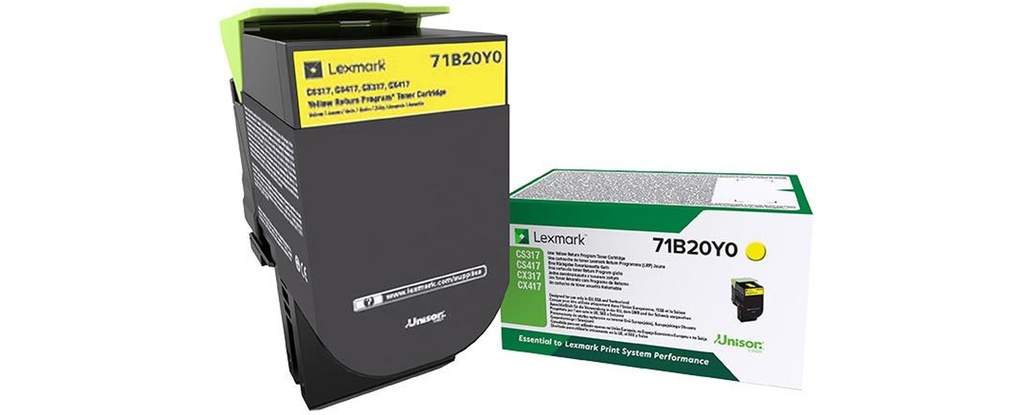Lexmark 71B20Y0 - Toner jaune, 2 300 pages