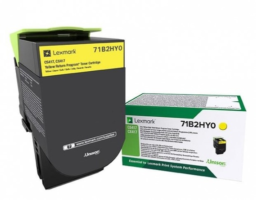 [66881] Lexmark 71B2HY0 Cartouche de toner 1 pièce(s) Original Jaune
