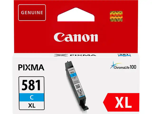 [71676] Canon 2049C001/CLI-581CXL Cartouche d'encre cyan haute capacité, 515 Feuilles ISO/IEC 19752 170 Photos 8.3ml pour Canon Pixma TS 6150/8150