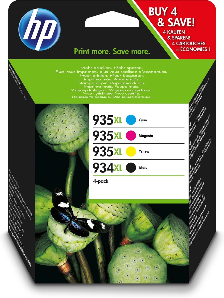 HP X4E14AE - Cartouche d'encre multipack couleurs haute capacité (Pack de 3)