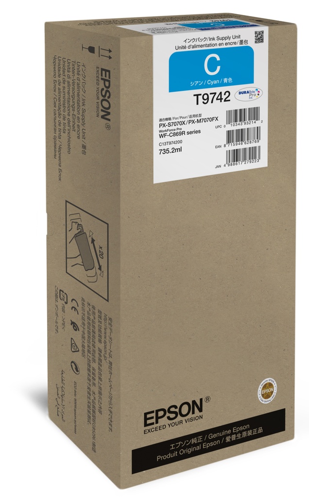 Epson C13T974200 - Cartouche d'encre cyan, 84 000 pages