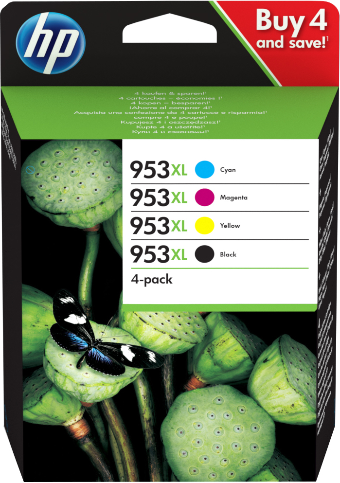 HP 3HZ52AE/953XL - Cartouche d'encre multipack couleurs haute capacité (Pack de 3)