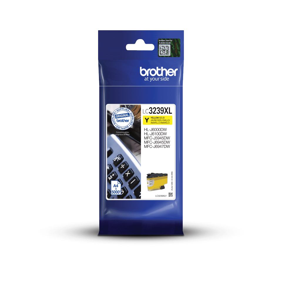 Brother LC3239XLY - Cartouche d'encre jaune, 5 000 pages