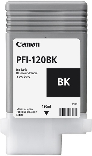 [73168] Canon 2885C001/PFI-120BK Cartouche d'encre noire 130ml pour Canon IPF GP-200/TM-200/TM-255