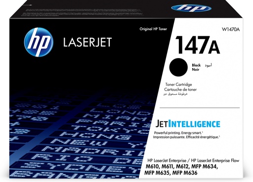 [94970] HP W1470A/147A Cartouche toner, 10.500 Pages ISO/IEC 19752 pour HP LaserJet M 611