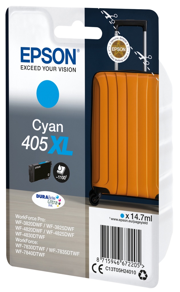 Epson C13T05H24010 - Cartouche d'encre cyan haute capacité, 1 100 pages