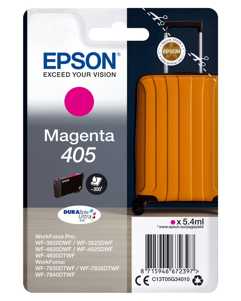 Epson C13T05G34010 - Cartouche d'encre magenta, 300 pages