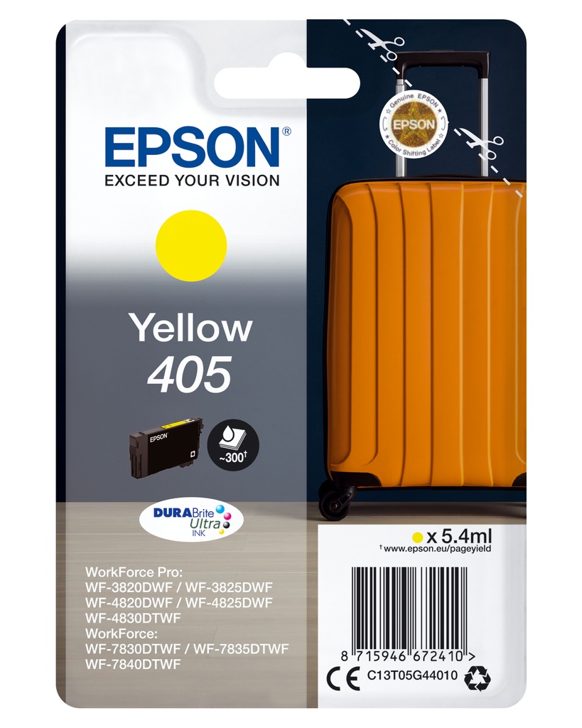 Epson C13T05G44010 - Cartouche d'encre jaune, 300 pages