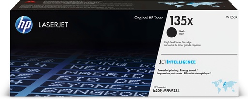 [97122] HP W1350X/135X Cartouche toner noir haute capacité, 2.400 Pages ISO/IEC 19752 pour HP LaserJet M 209/e