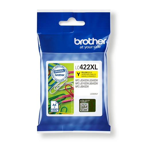 [105337] Brother LC-422XLY cartouche d'encre 1 pièce(s) Original Jaune
