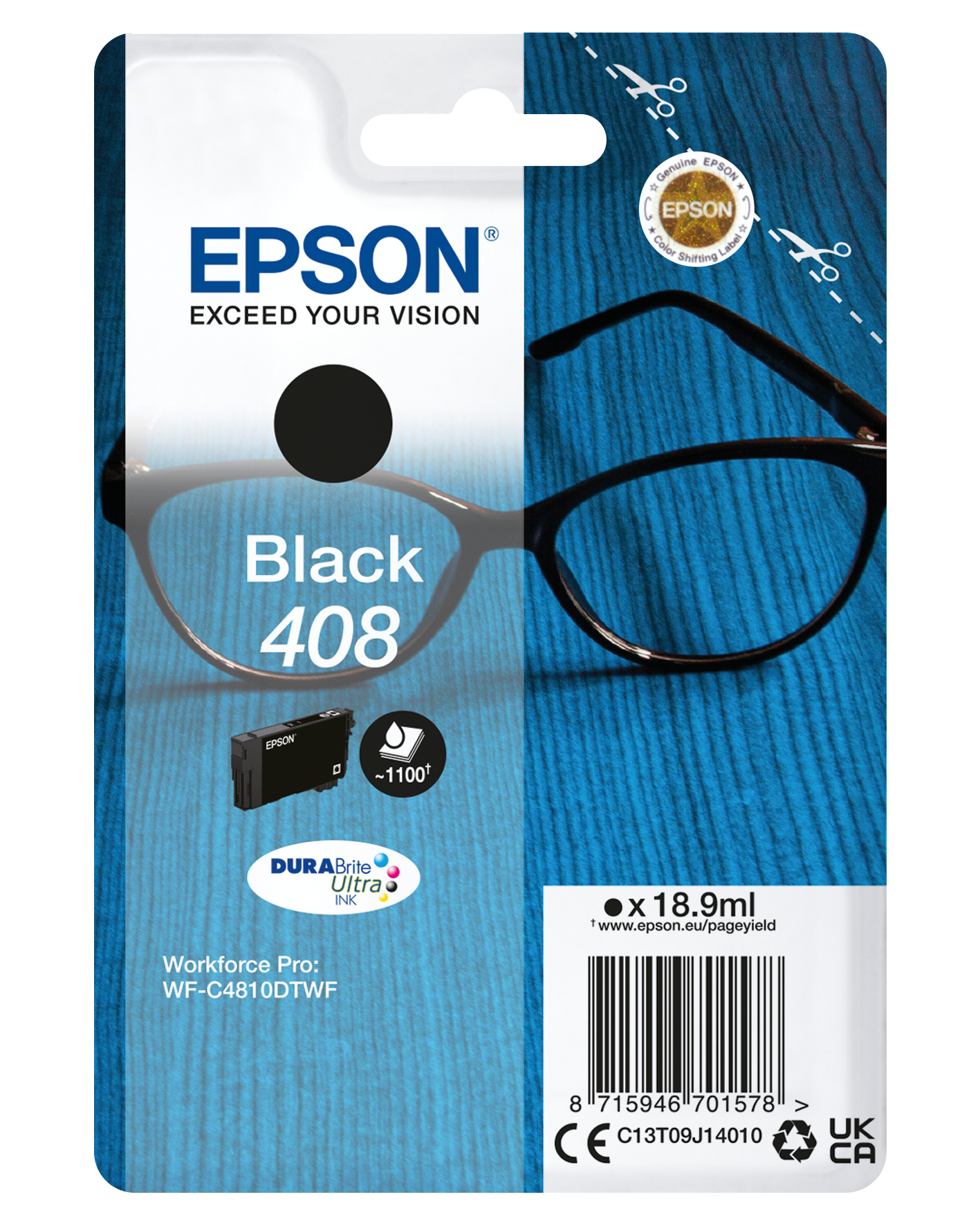 Epson C13T09J14010 - Cartouche d'encre noire, 1 100 pages