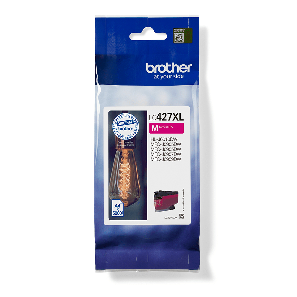 Brother LC-427XLM - Cartouche d'encre magenta haute capacité, 5 000 pages