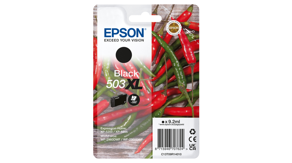 Epson C13T09R14010 - Cartouche d'encre noire haute capacité, 550 pages