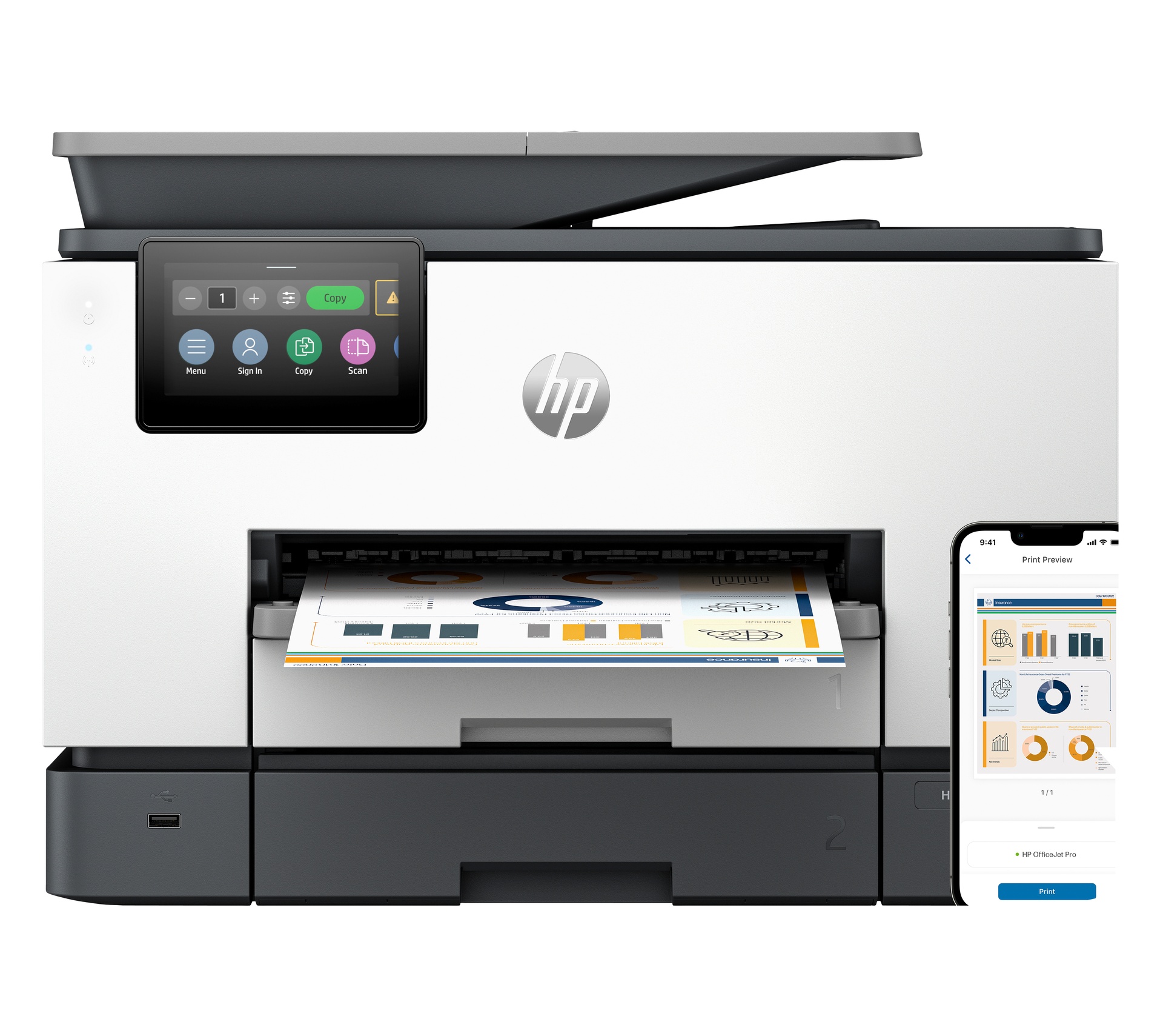 HP OfficeJet Pro 9130b Imprimante jet d'encre (4U561B)