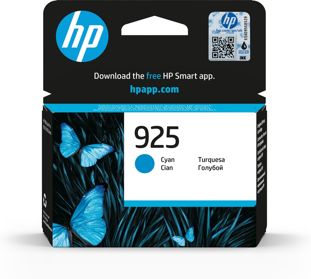 HP 4K0V6PE/925 - Cartouche d'encre cyan, 400 pages