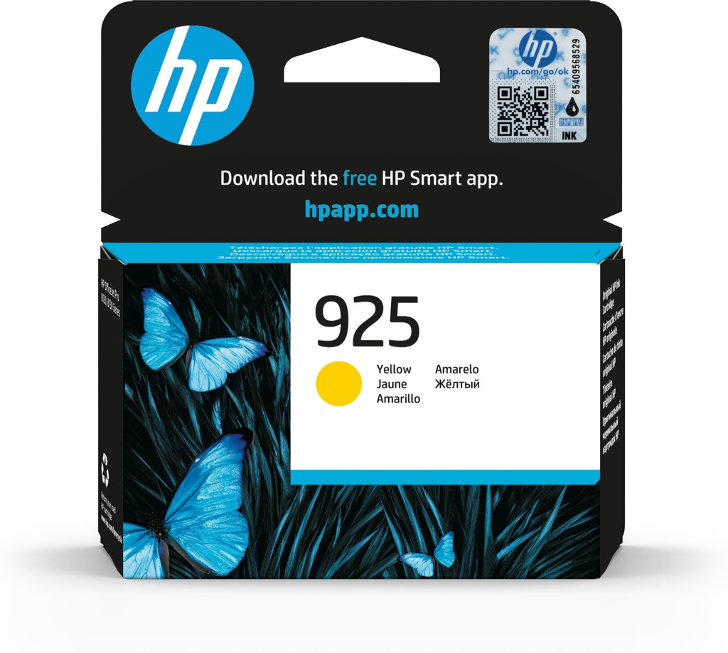 HP 4K0V8PE/925 - Cartouche d'encre jaune, 400 pages