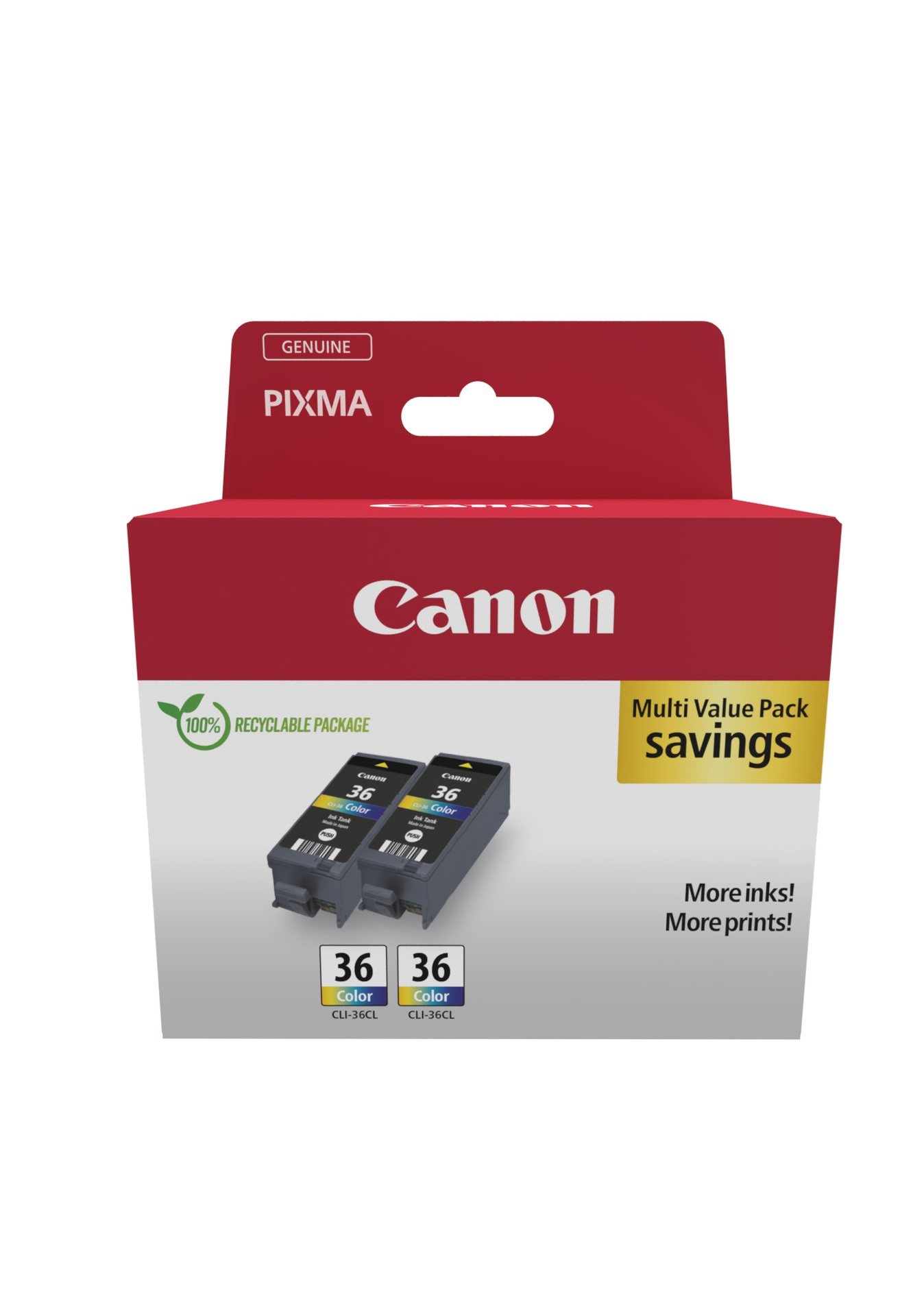 Canon 1511B025 - Cartouche d'encre multipack couleurs, 2 x 249 pages
