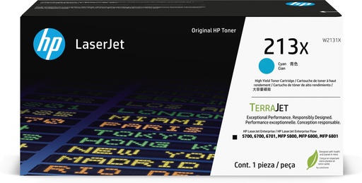 [P329737] HP 213X High Yield Cyan Original LaserJet Toner Cartridge