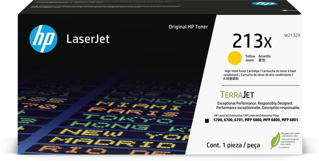 HP W2132X/213X - Toner jaune haute capacité, 6 000 pages