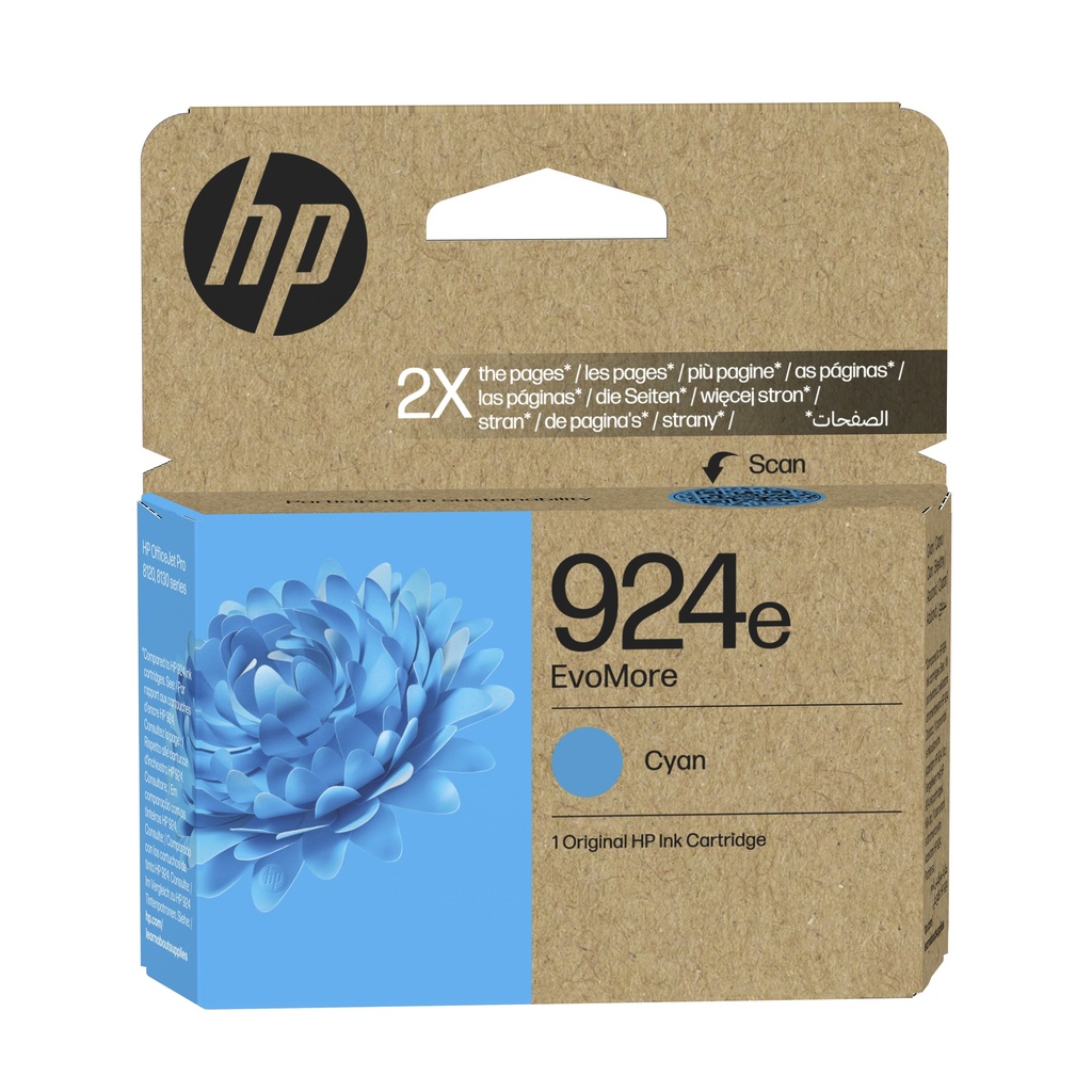 HP 4K0U7NE/924E - Cartouche d'encre cyan, 800 pages