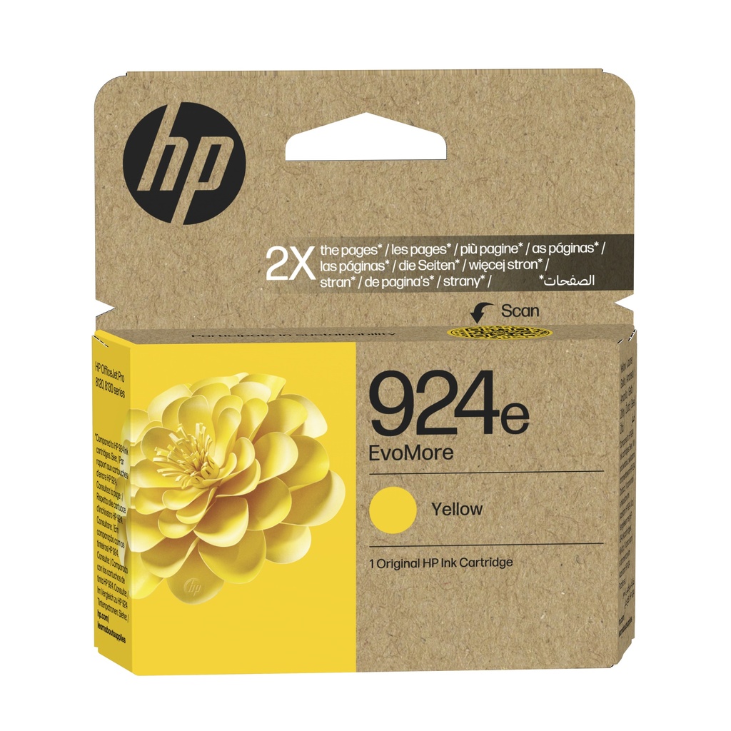 HP 4K0U9NE/924E - Cartouche d'encre jaune, 800 pages