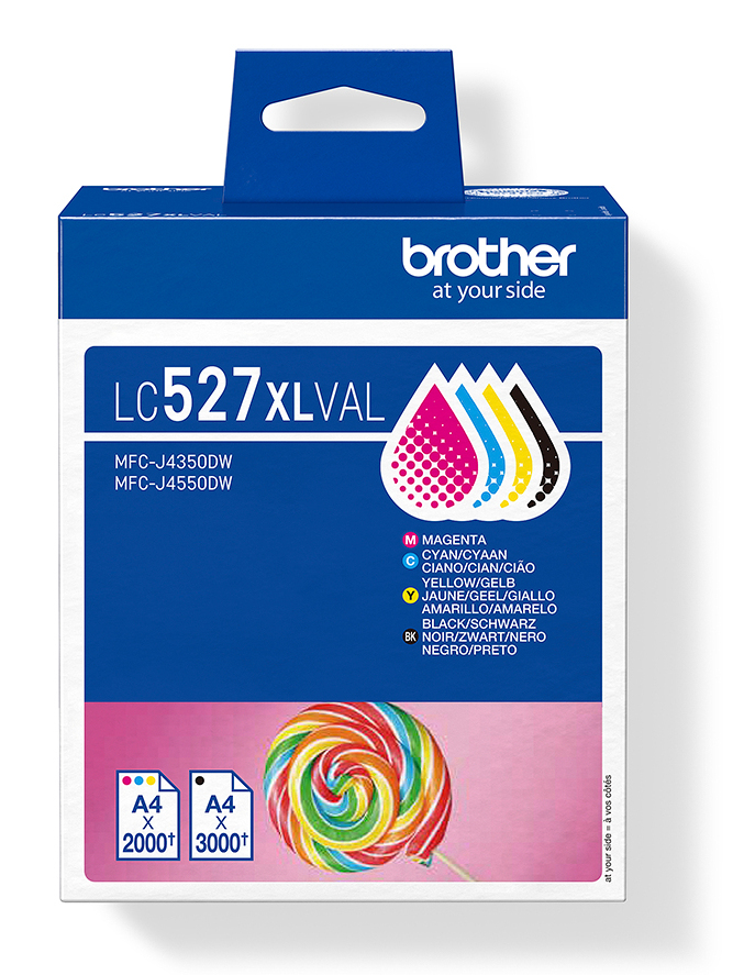 Brother LC527XLVAL - Cartouche d'encre multipack couleurs haute capacité (Pack de 3)
